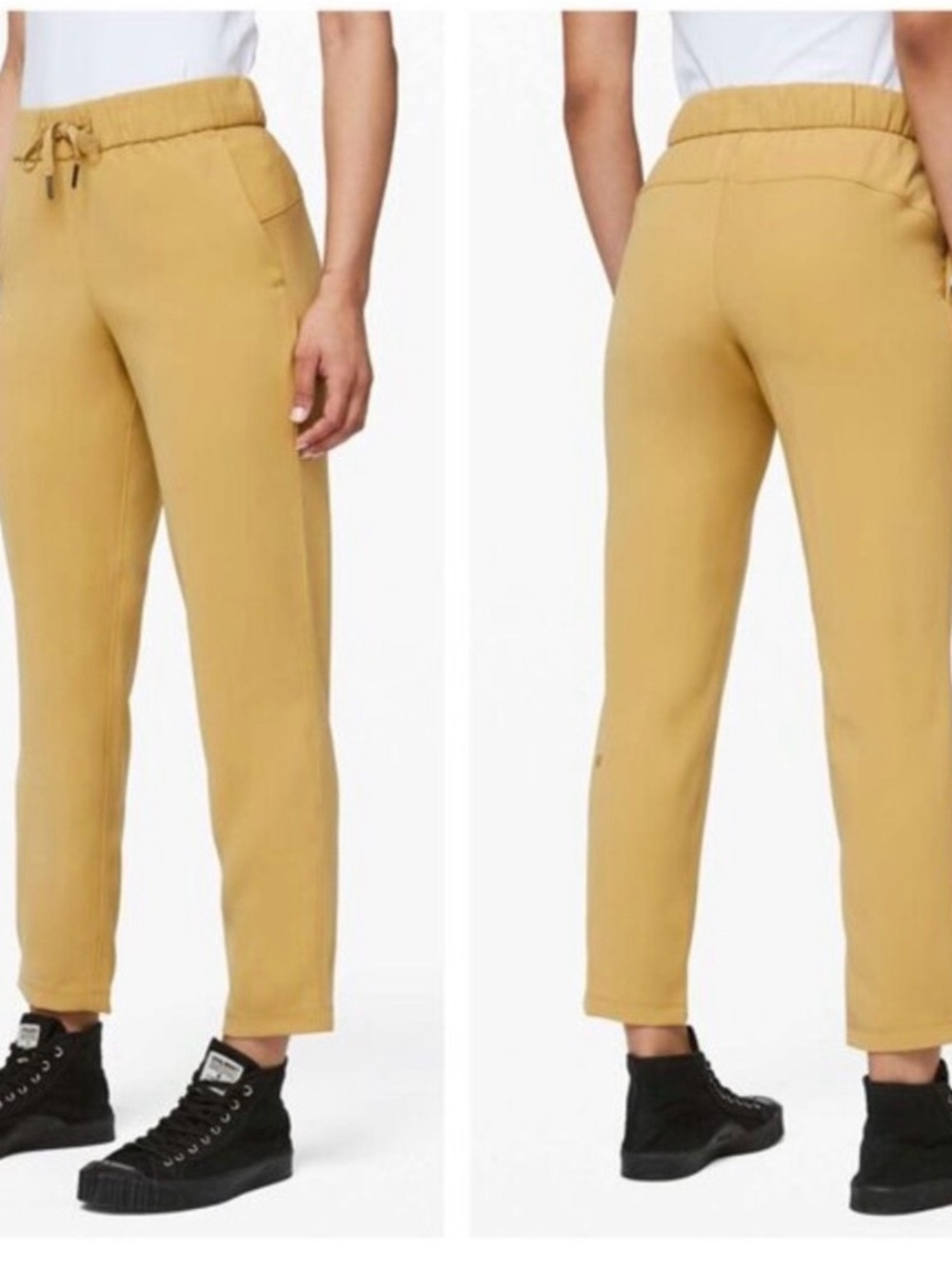 lululemon In the fly athletica Womens Drawstring Track Pants in Mustard Size 4 - Picture 2 of 8